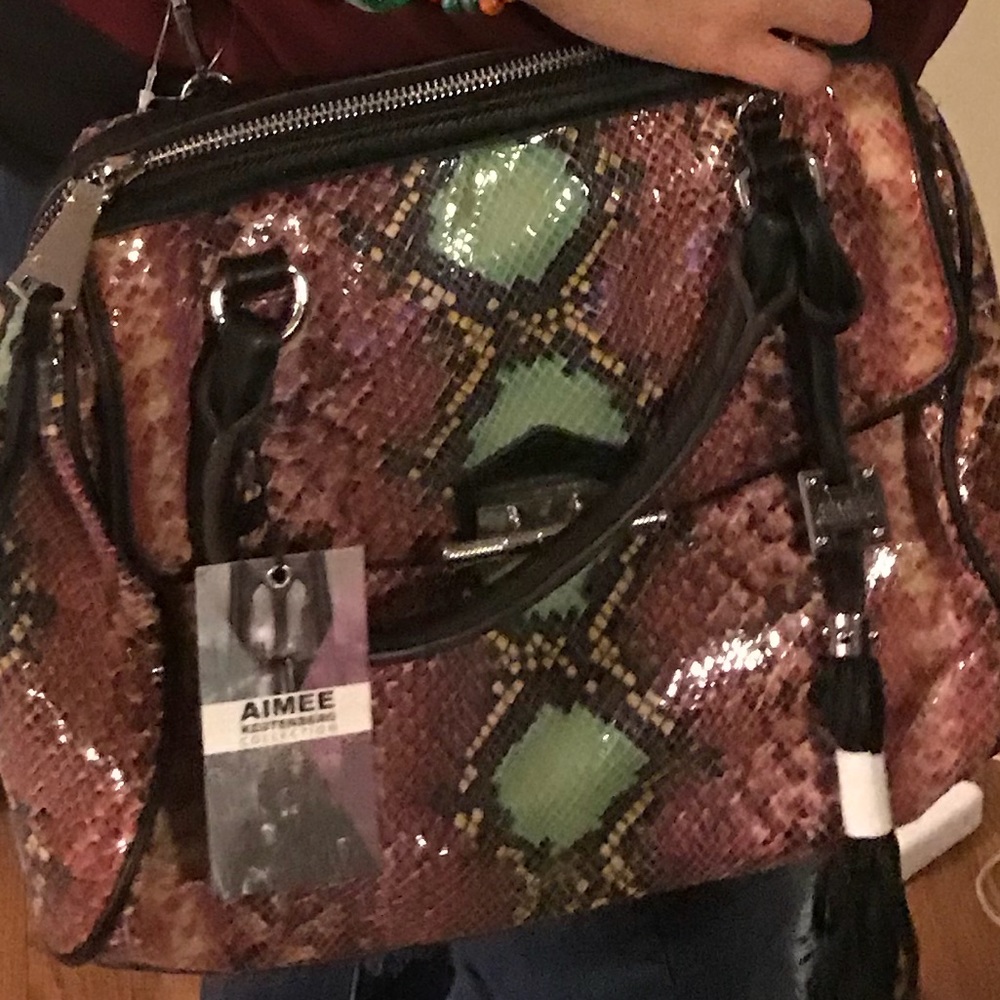 Aimee Kestenberg snake skin purse